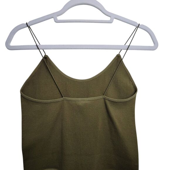 Forever 21 Green Ribbed Seamless Thong Bodysuit Size M/L - Picture 6 of 10